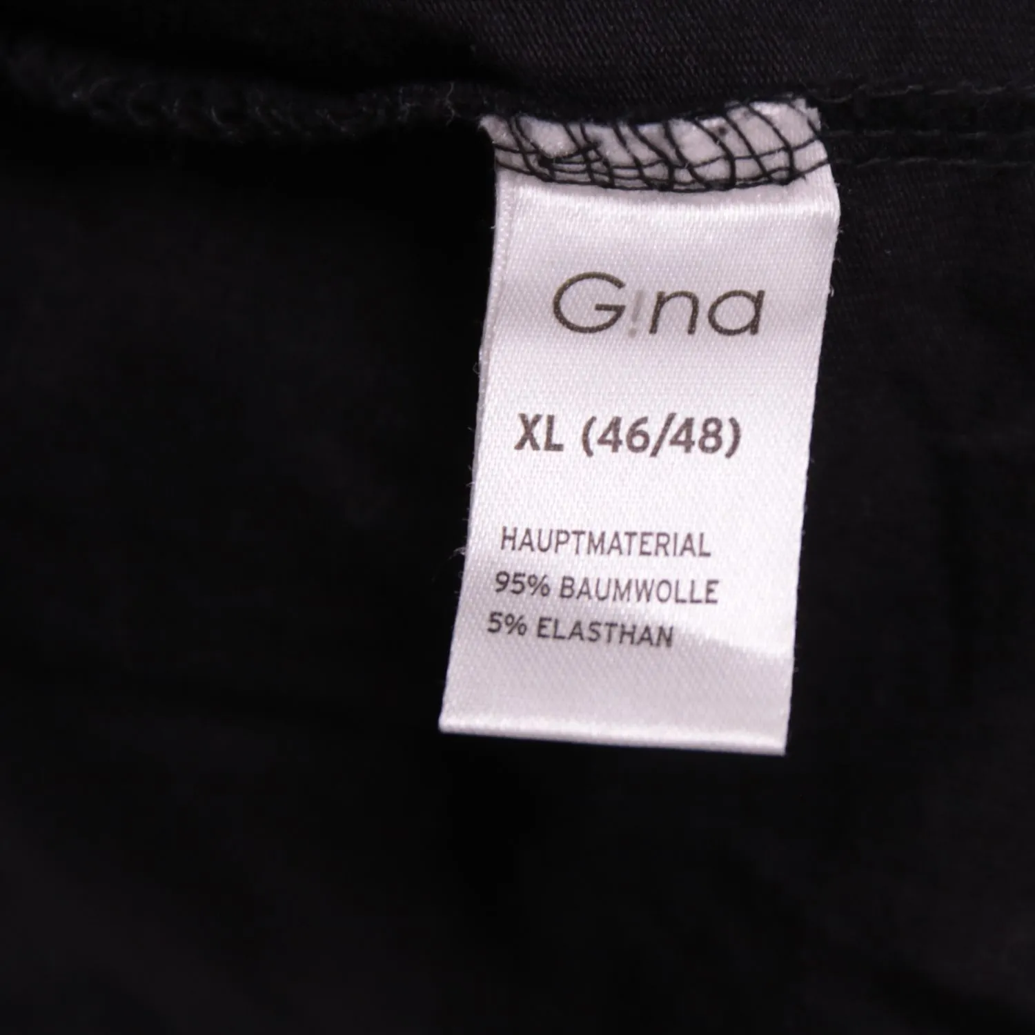 Чёрная футболка Gina в белую полоску, размер 52 (XL)