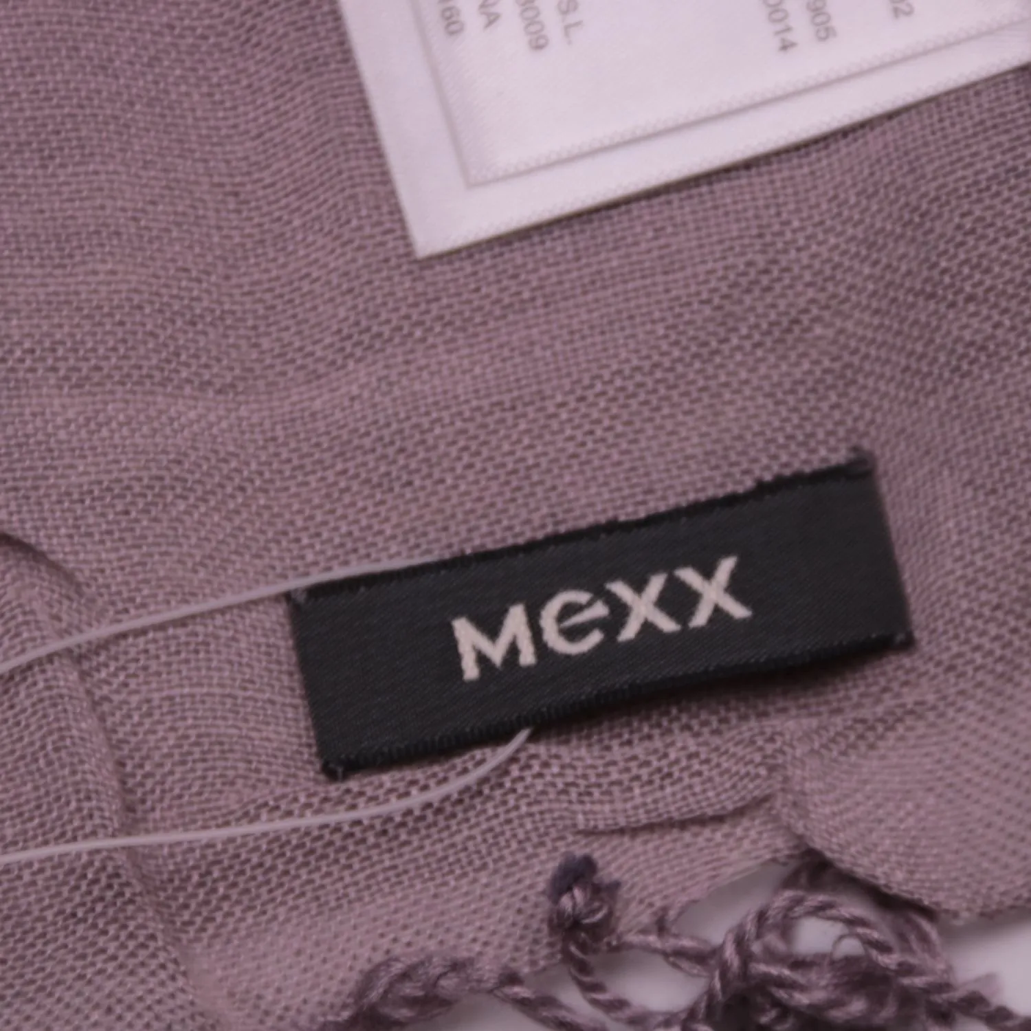 Сиреневый шарф MEXX с фактурными полосами и бахромой
